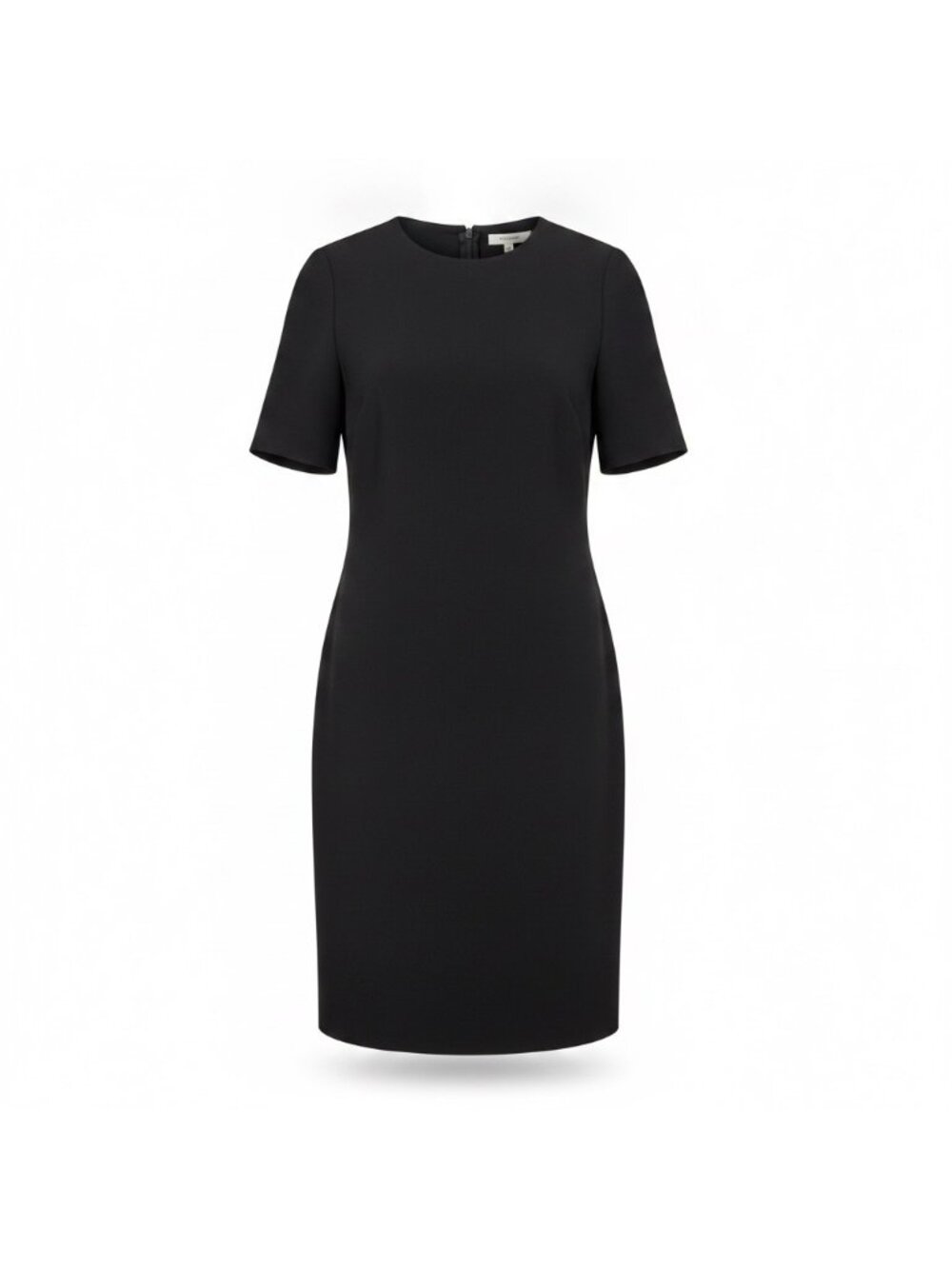 Zara Womens Black Short-Sleeve Sheath Dress Elegant Minimalist Size M